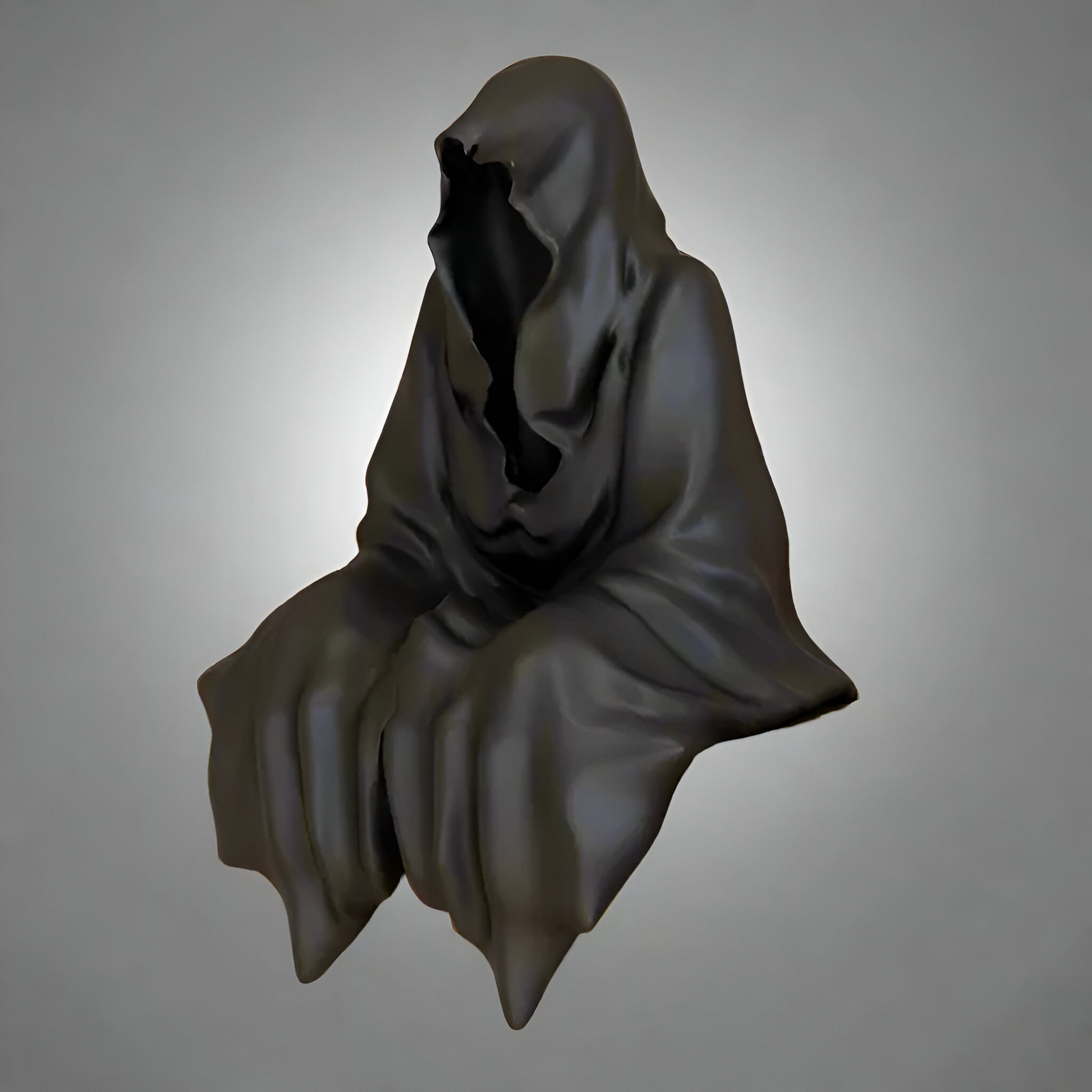 Sitting Ghost Lurking Spectre - Eerie Gothic and Halloween Decor - Celestial Crafts