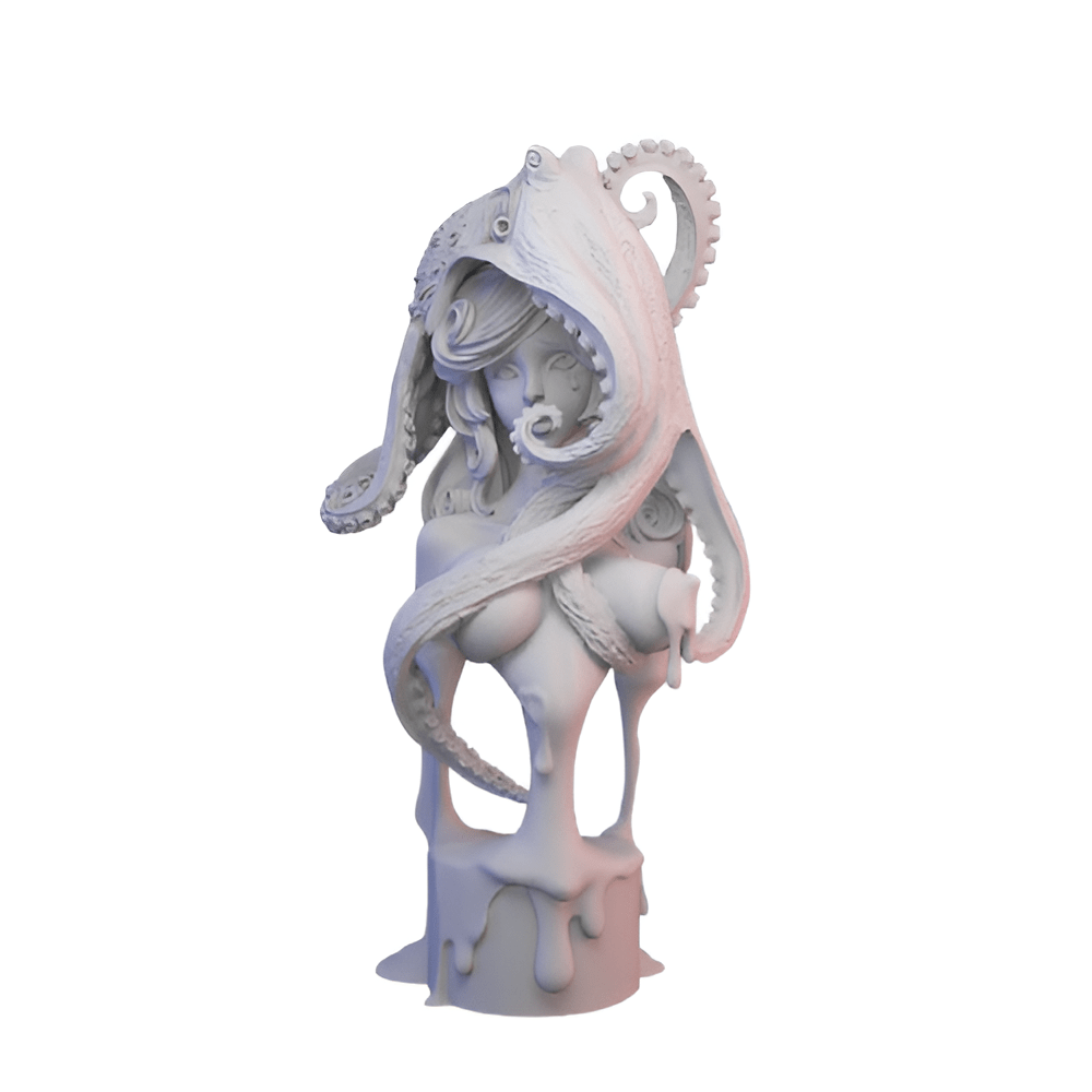 Octopus Girl Figurine - Unique Nautical Fantasy Decor - Celestial Crafts