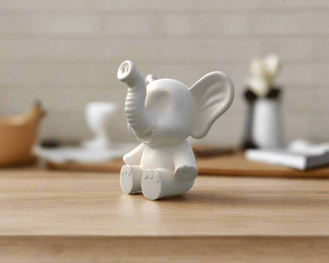 Cute Elephant Baby Figurine - Adorable Animal Decor for Home and Nursery - Celestial Crafts