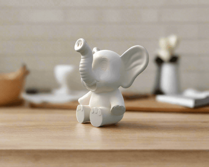 Cute Elephant Baby Figurine - Adorable Animal Decor for Home and Nursery - Celestial Crafts