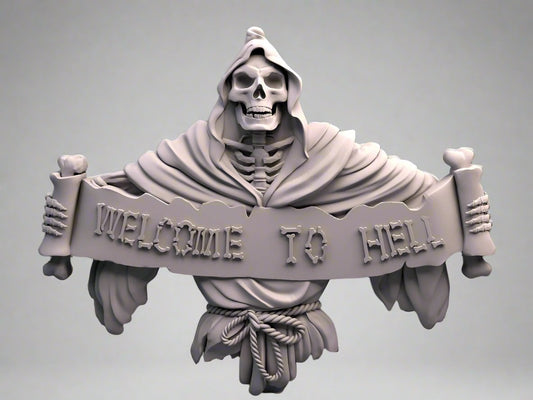 Hell Skull Wall Hanging - Gothic and Eerie Wall Decor - Celestial Crafts