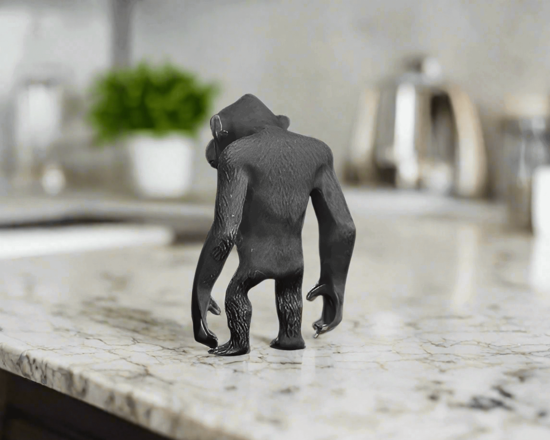 Monkey Figurine - Playful Animal Sculpture for Home Decor - Celestial Crafts