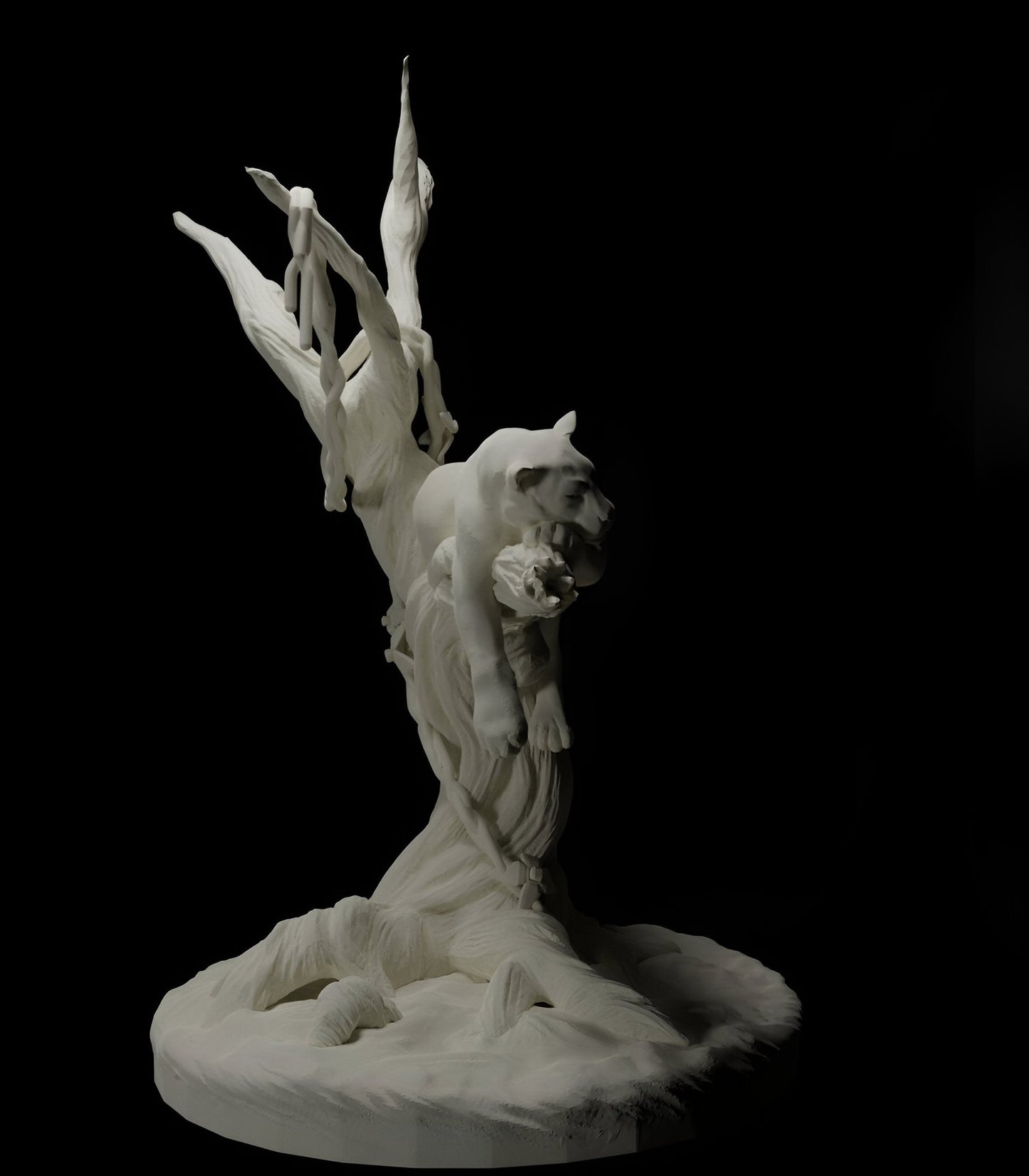 Majestic Leopard on Tree Statue - Wild Elegance for Home Decor - Celestial Crafts