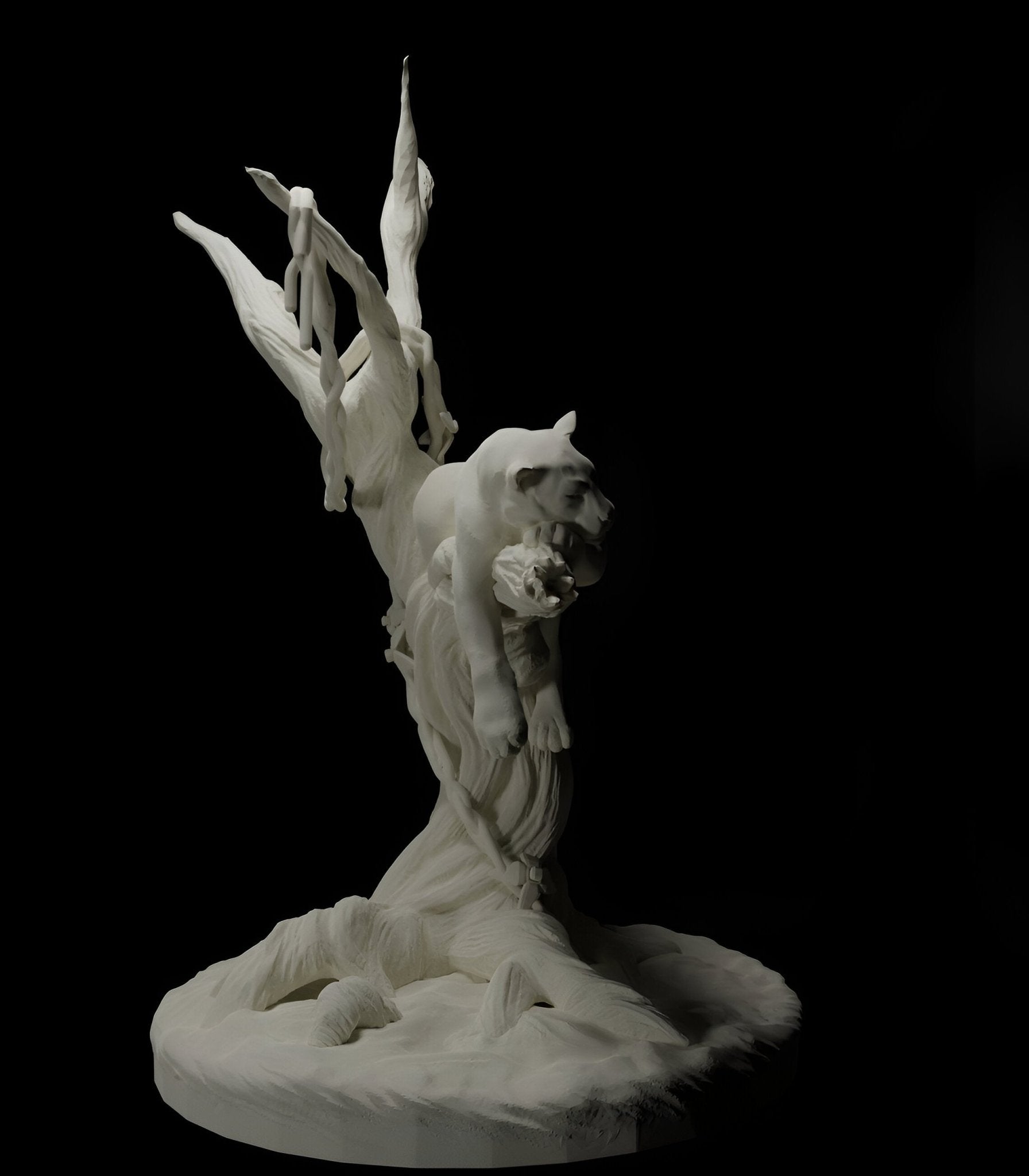 Majestic Leopard on Tree Statue - Wild Elegance for Home Decor - Celestial Crafts