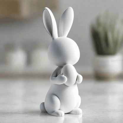 Festive Easter Bunny Sculpture