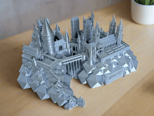 GREY CASTLE FIGURINE