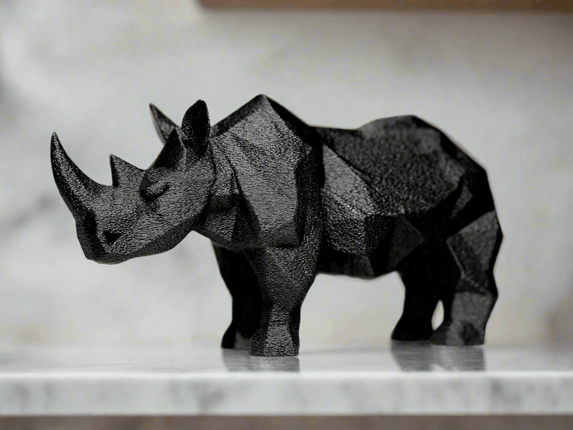 Bold Rhino Figurine