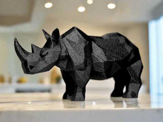 Bold Rhino Figurine