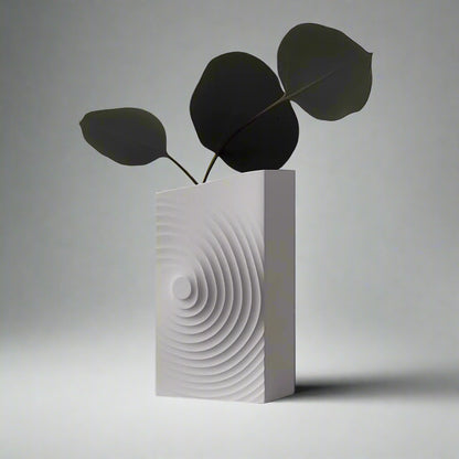 Ripple Cube Vase - Modern Art Design