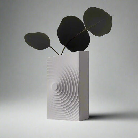 Ripple Cube Vase - Modern Art Design