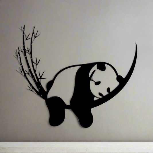 Cute Baby Panda Figurine - 3D Printed Wall Decor for Nursery and Home - Celestial Crafts