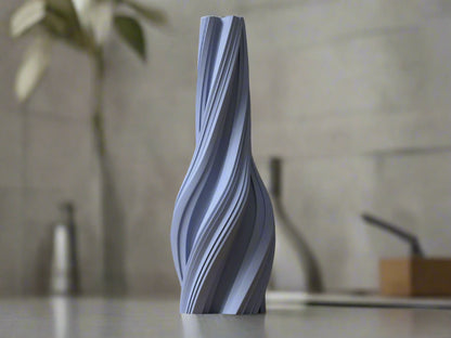 Twisted Vase – Sculptural 3D-Printed Modern Home Decor Vase