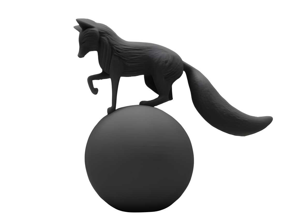 Balancing Fox Sculpture
