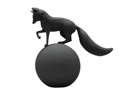 Balancing Fox Sculpture