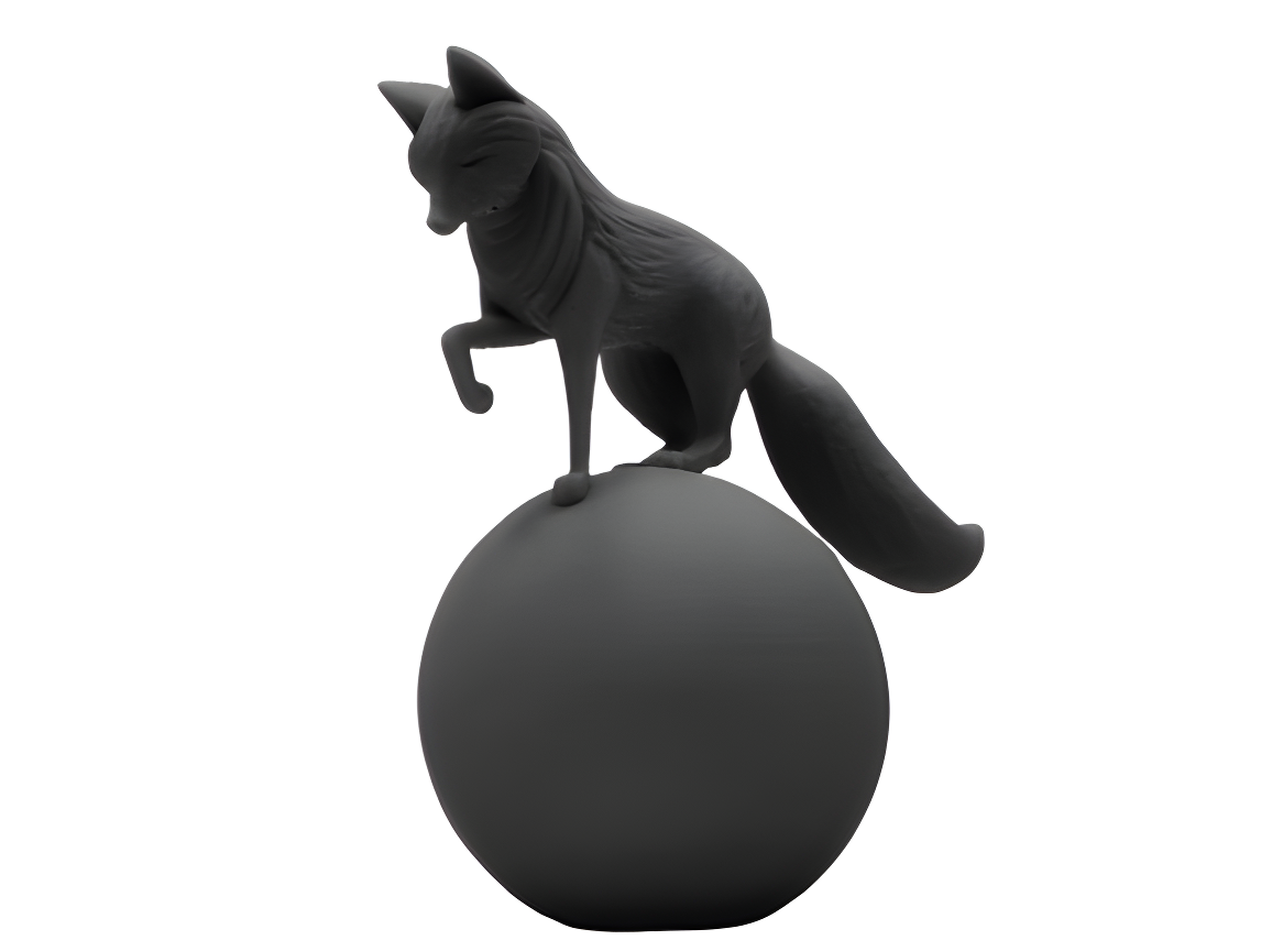 Balancing Fox Sculpture