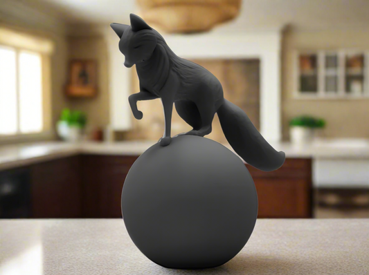 Balancing Fox Sculpture