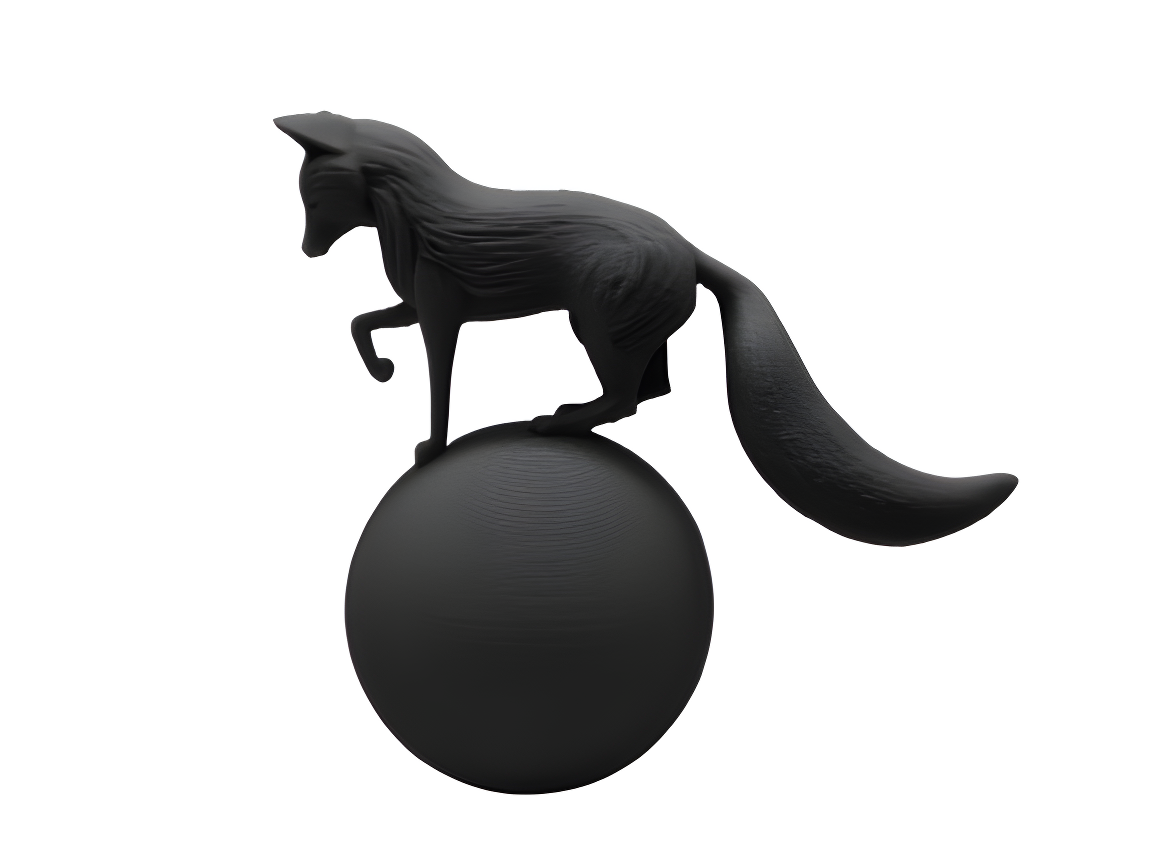 Balancing Fox Sculpture